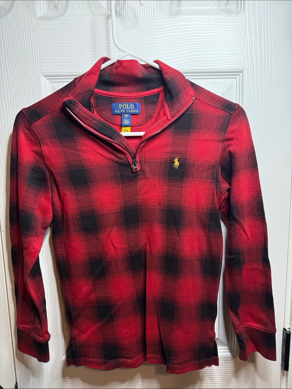 Boys long sleeve half zip pull over